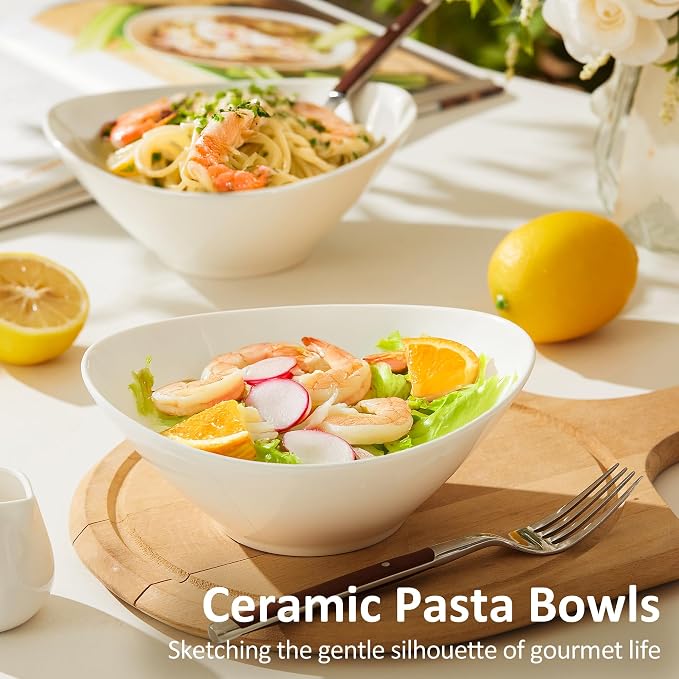 Teocera 7 Inch Salad Bowls Set of 6, 18 oz Large Soup Bowls– Microwave & - Image 4