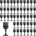 7OZ Plastic Wine Glasses, Reusable Vintage Goblets Unbreakable Drinking Glasses by Unknown