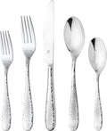 Hammered Silverware Set | Premium 18/10 Stainless Steel Flatware Service by DANIALLI
