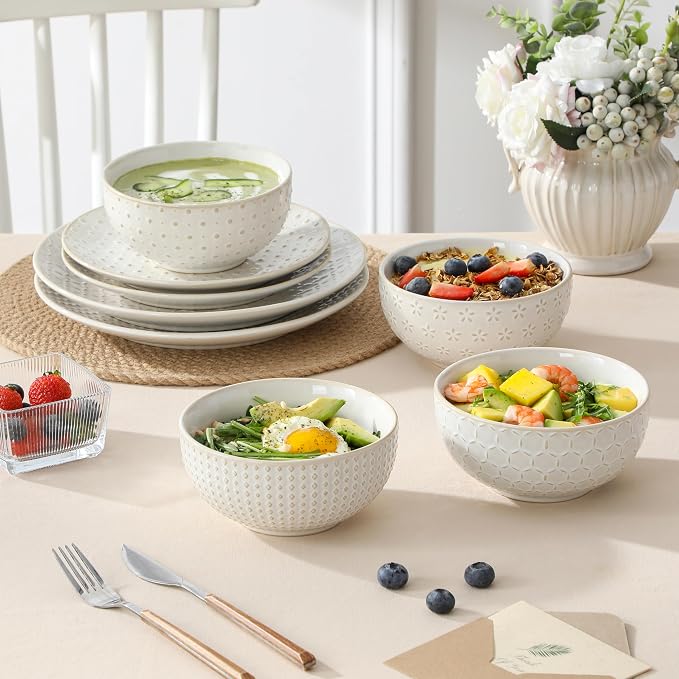 MALACASA 24-Piece Farmhouse Dinnerware Set - Image 6
