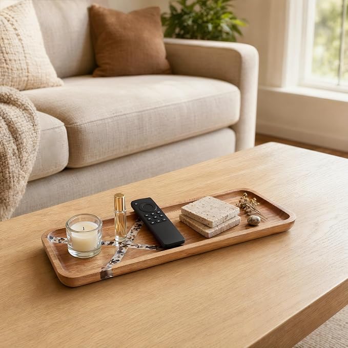 Resin Inlay Acacia Charcuterie Cheese Trays 3 Pack 14x5.5 in | Solid Natural - Image 7