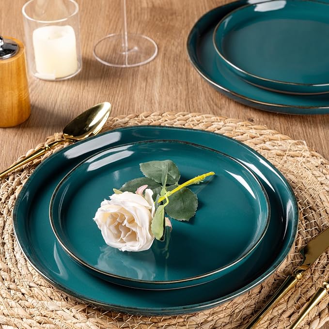 AmorArc Dinnerware Sets for 4, 12 Pieces Ceramic Plates and Bowls Set | Scratch - Image 2