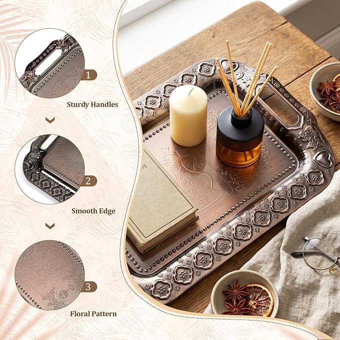 3 Pack Metal Serving Trays - Image 5
