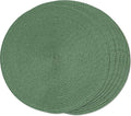 FunWheat Round Braided Placemats Set of 6 Table Mats by FunWheat