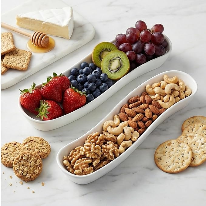 2 Pack Olive Trays, 12 inch Ceramic Olive Dish - Image 9