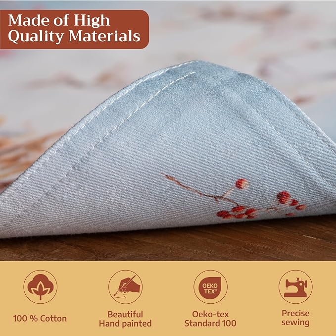 Maison d' Hermine Placemats Set of 4 Reusable 100% Cotton | Cloth Place Mats - Image 3
