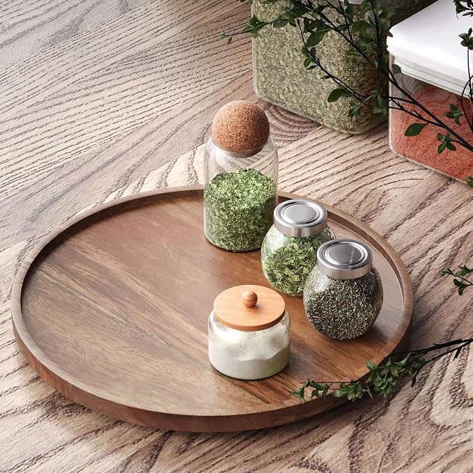 VERTORGAN Lazy Susan Bamboo Organizer - Image 2