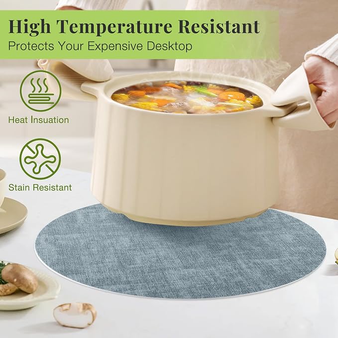 Fyvva Placemats Set of 12, Stain and Scratch Resistant, - Image 3