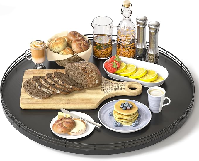 Oroyutor 18-Inch Oak Lazy Susan Organizer by Oroyutor