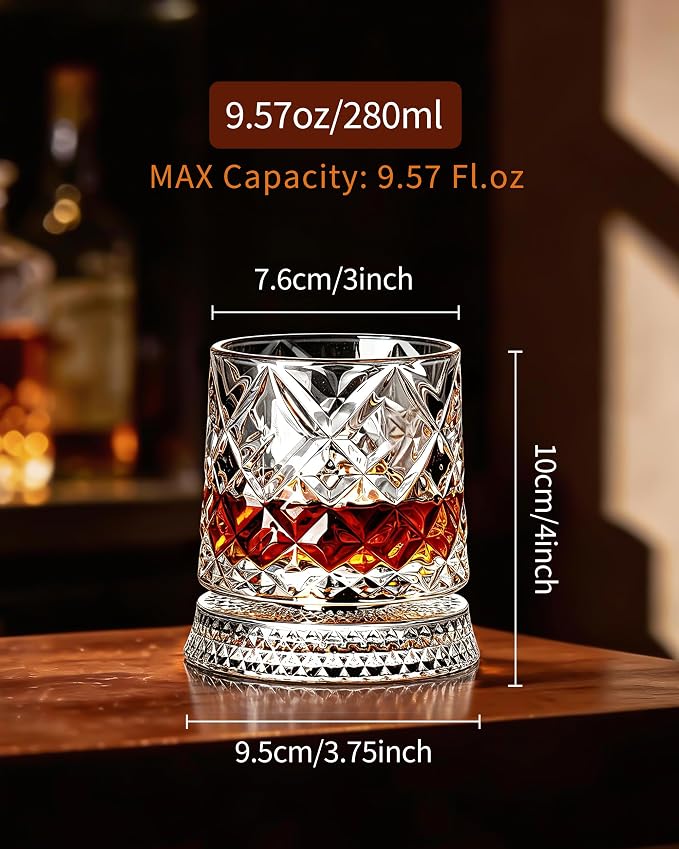 CEEFU 360° Spinning Whiskey Glasses Set - Image 2