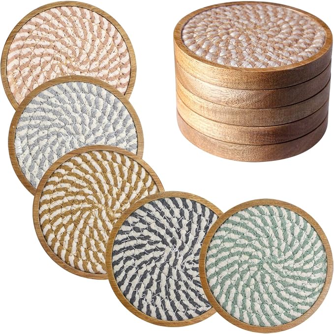Eykao 5 Pack Absorbent Coasters by Eykao
