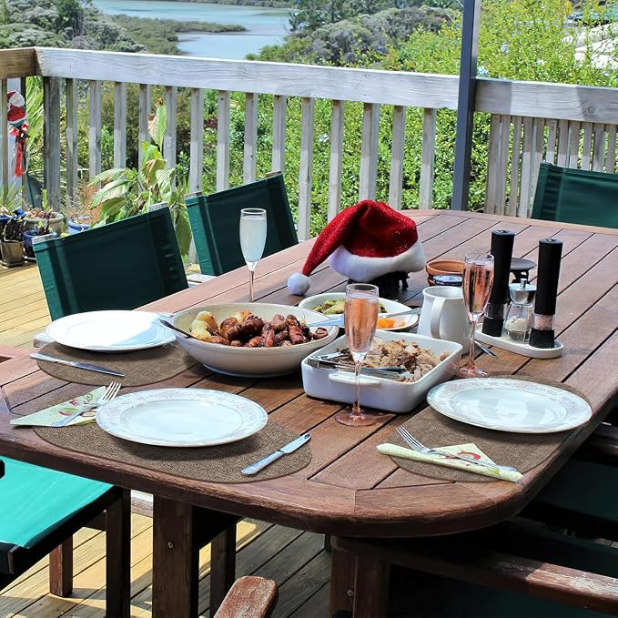 Placemats Set of 12-17" x 11.8" Waterproof & Heat Resistant Oval Place Mats - Image 7