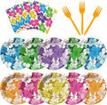 Hawaiian Luau Party Decorations, Tropical Hibiscus Tableware Set by OuMuaMua