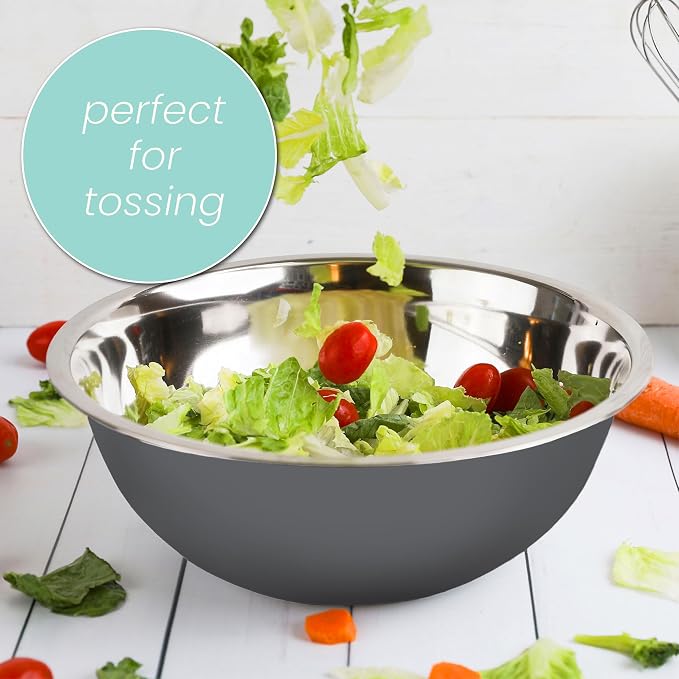 Stainless Steel Mixing Bowls Set, 5-Piece Meal Prep & Food Storage | .75 - Image 4