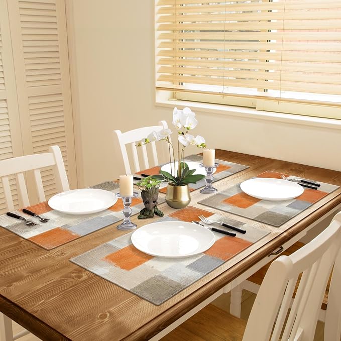 Emvency Farmhouse Placemats Set of 4, 12x18 Inch - Image 5