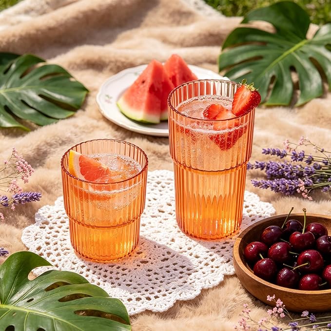 12 Pack Plastic Wine Glasses, 16 Oz Highball Glasses & 12 Oz Cocktail Glasses - Image 2