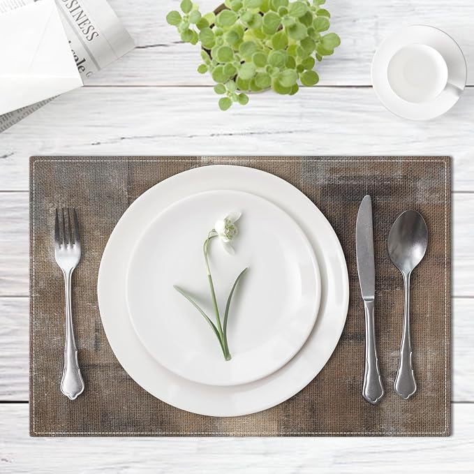 Emvency Farmhouse Placemats Set of 4, 12x18 Inch - Image 4