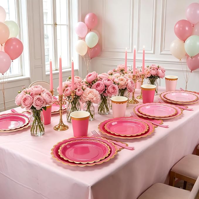 Pink Plates and Napkins Party Supplies - Image 5