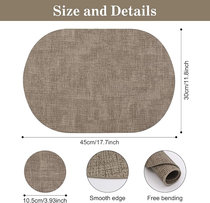 Faux Leather Placemats Set of 4 - Image 3