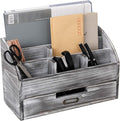 canwedance Distressed Rustic Wooden Office Desk Organizer 5 Compartment by canwedance