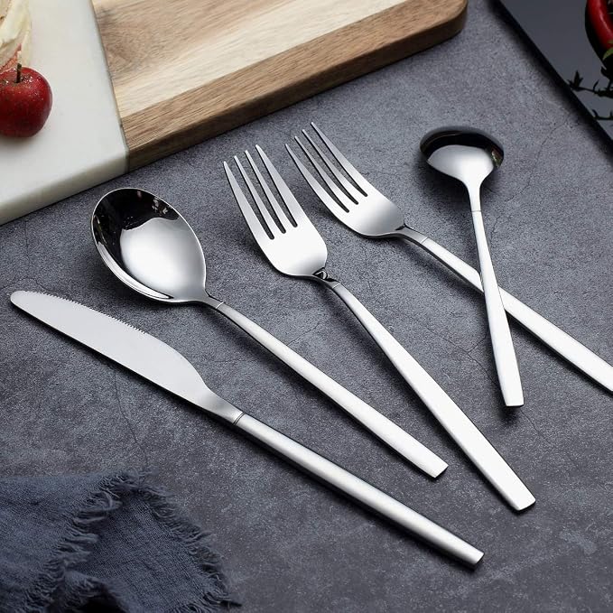 Berglander Flatware Set 20 Pieces, Stainless Steel Flatware Set - Image 4