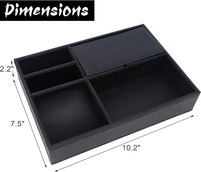 Zcaukya Men's Valet Tray, 5 Compartments, - Image 2