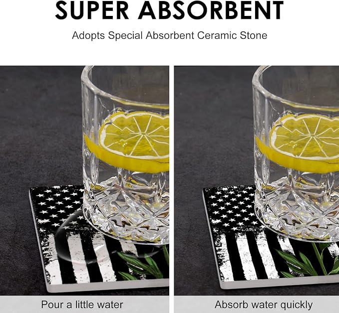 wonlex Ceramic Coasters Absorbent - Image 2