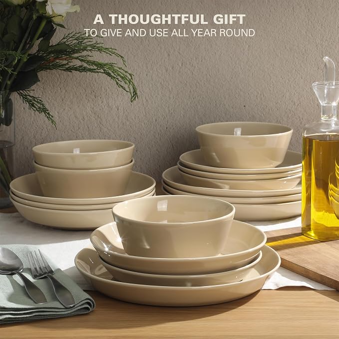 Gibson Home Summer Shades 16 Piece Plates and Bowls Dishes Service - Image 4