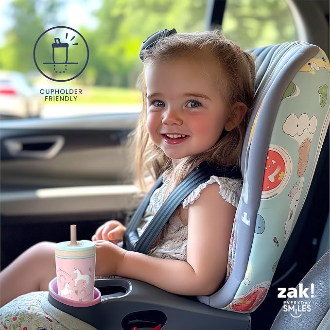 Zak Designs Fanciful Unicorn Kelso 12oz Leak-Proof Toddler Straw Cup - Image 7