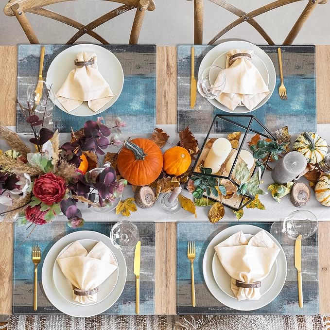 Emvency Farmhouse Placemats Set of 4, 12x18 Inch - Image 7