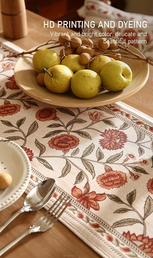 Designer French Linen Long Table Runner, Kitchen Decor, Dining Table, - Image 4