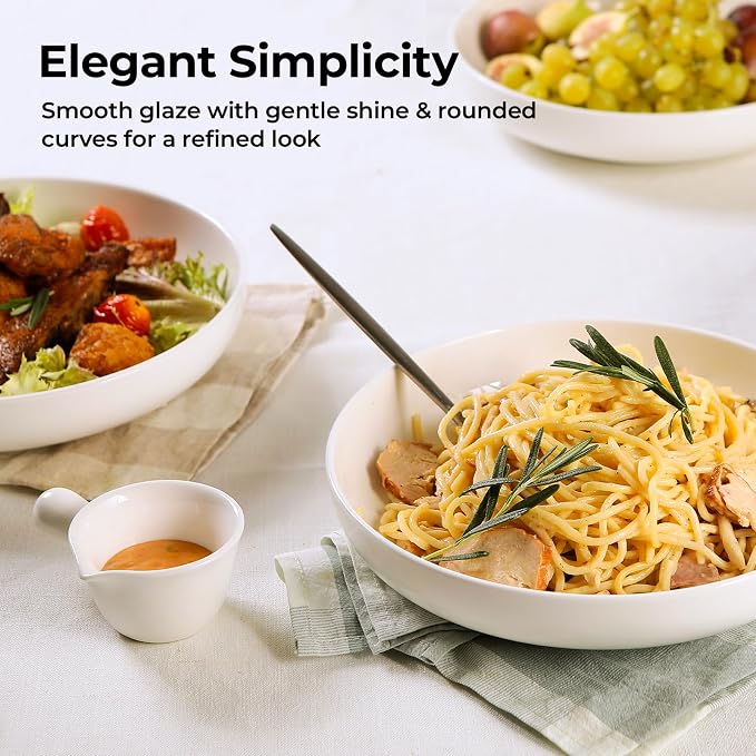 Y YHY 9.75" Large Pasta Bowls, 50 Ounces Big Salad Bowls, Ceramic Serving Bowl - Image 7