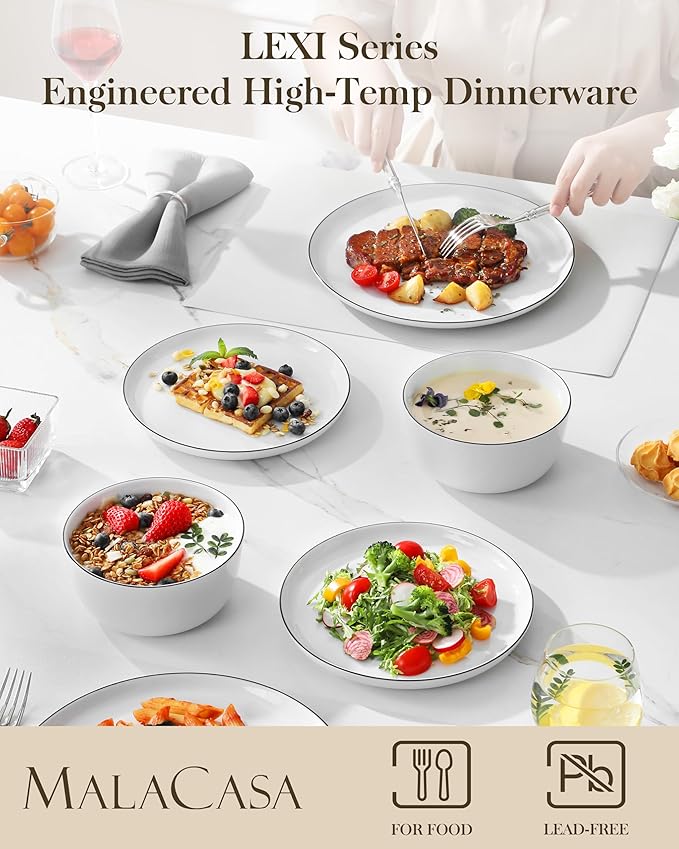 MALACASA 24-Piece Dinnerware Set - Image 3