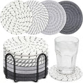 Cotton Rope Absorbent Drink Coasters Set of 8 by AUMISKY