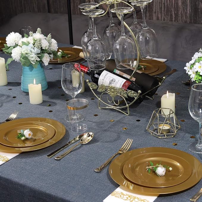 102 Pieces Solid Gold Disposable Plates - Image 6
