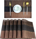 PIGCHCY Placemats, Washable Vinyl Woven Table Mats, Elegant Durable Placemats by PIGCHCY