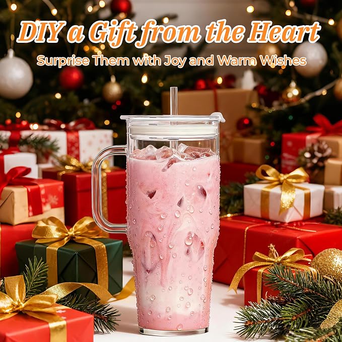 Birity 2Pack 40OZ Glass Tumbler - Image 8