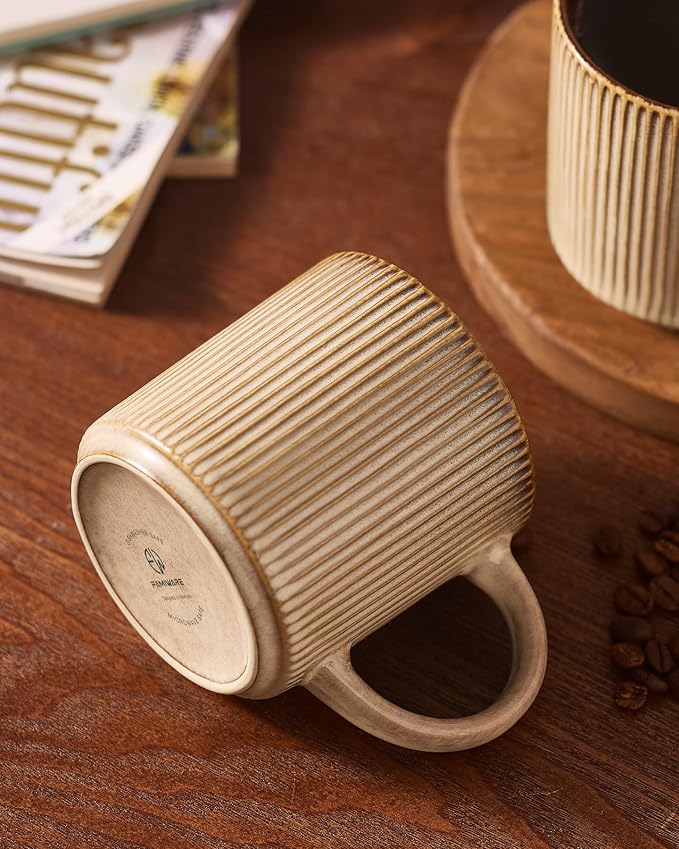 famiware Coffee Mug Set for 4, Star 12 oz Catering Mugs Cup Set - Image 8