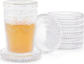 Modern Clear Glass Coasters Set of 8, Cute Coasters Table Mats by GOHDODD