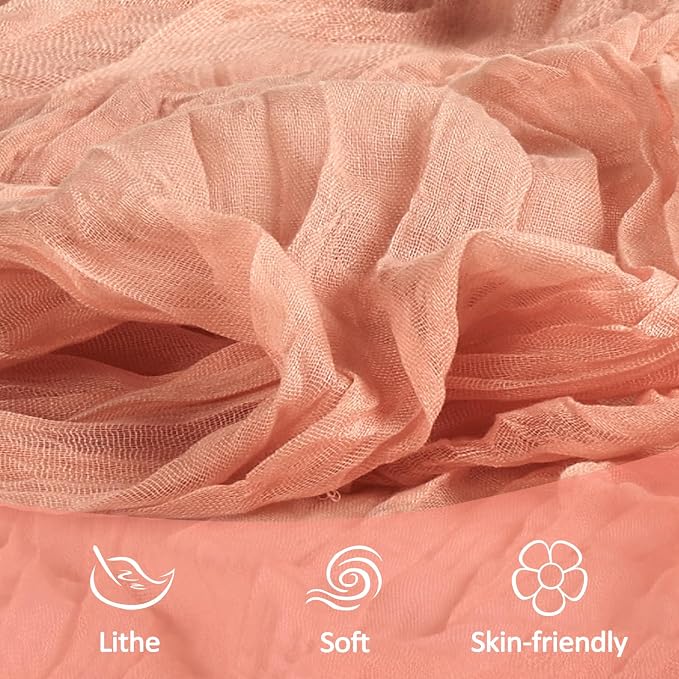 6 Pack Coral Cheesecloth Table Runner 10Ft Gauze Cheese Cloth Table Runner - Image 6