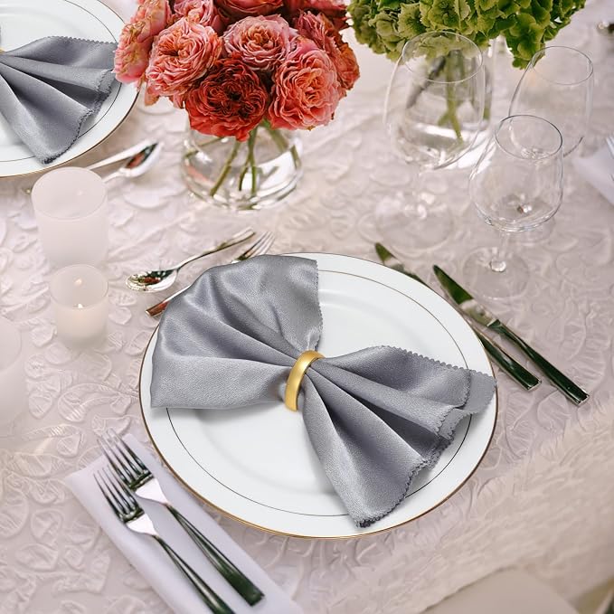 KPOSIYA Napkin Rings Set of 72, Matte Gold Napkin Rings Bulk - Image 5