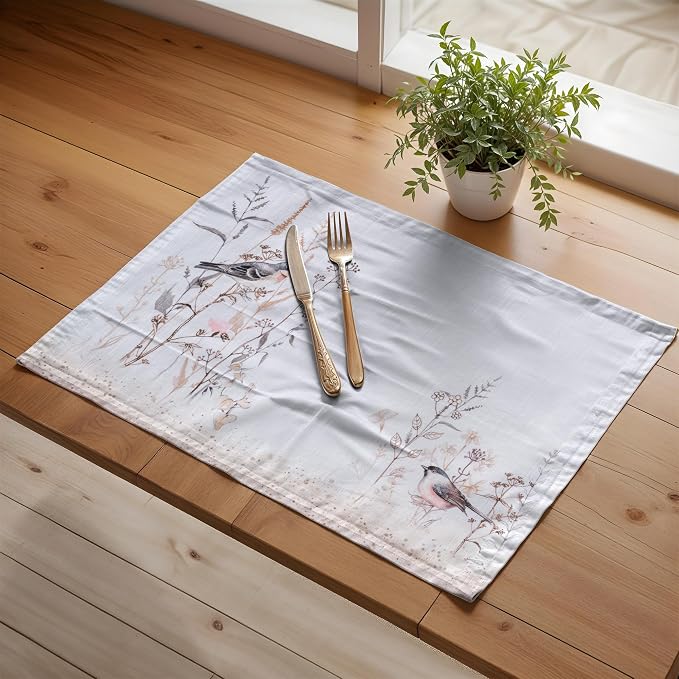 Maison d' Hermine Placemats Set of 4 Reusable 100% Cotton | Cloth Place Mats - Image 6