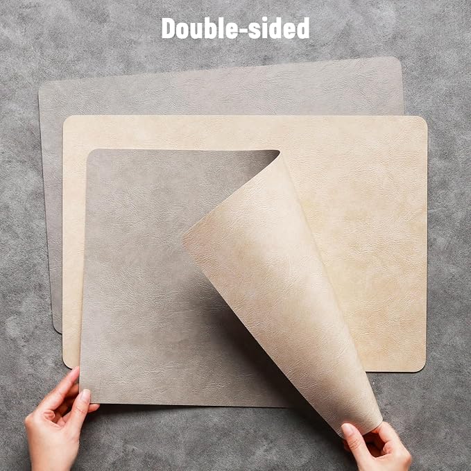 Vinyl Placemats Set of 4, Dual Sided Place Mats - Image 2