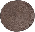 FunWheat Round Braided Placemats Set of 4 Table Mats by FunWheat