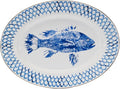 Golden Rabbit Enamelware Oval Platter, 12 x 16in, Fish Camp | 12 x 16in by GoldenRabbitEnamelware