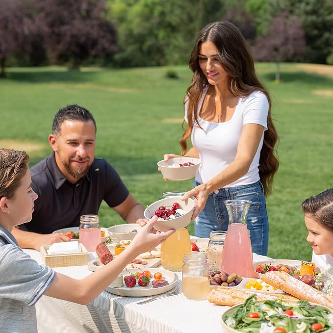 Grow Forward Premium Wheat Straw Plates and Bowls Sets - Image 2
