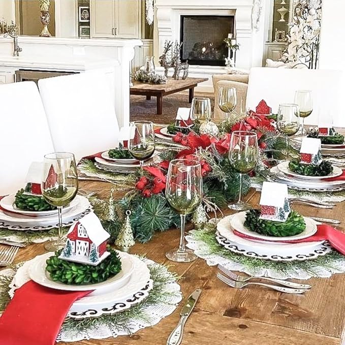 Laurel Wreath Napkin Rings Set of 4, Farmhouse Leaf Napkin Ring - Image 5