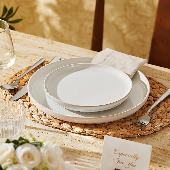 Junko Flat Dinner Plate Set of 4, 10.8 inch - Image 3