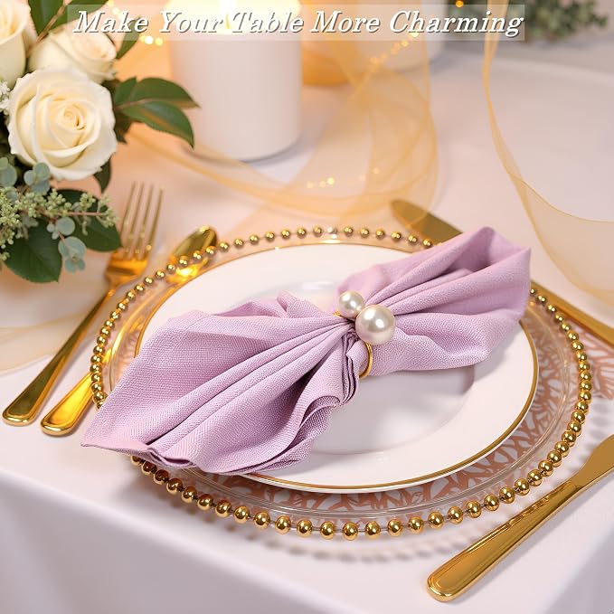 50 Pcs Pearl Napkin Rings - Image 5