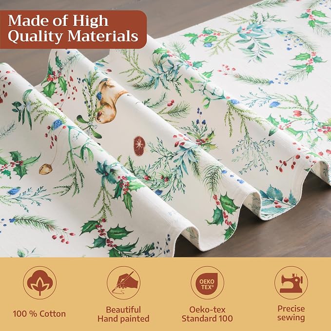 Maison d' Hermine Table Runner 100% Cotton 14.50" x 72" | Table Runners 72 - Image 3